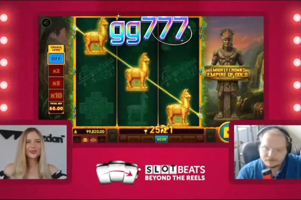 Isang visual na representasyon ng Mighty Crown: Empire of Gold slot na nagpapakita ng tatlong reels at gintong tema.